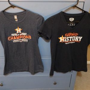 💙3/$25💙 2 Houston Astros World Series T-Shirts